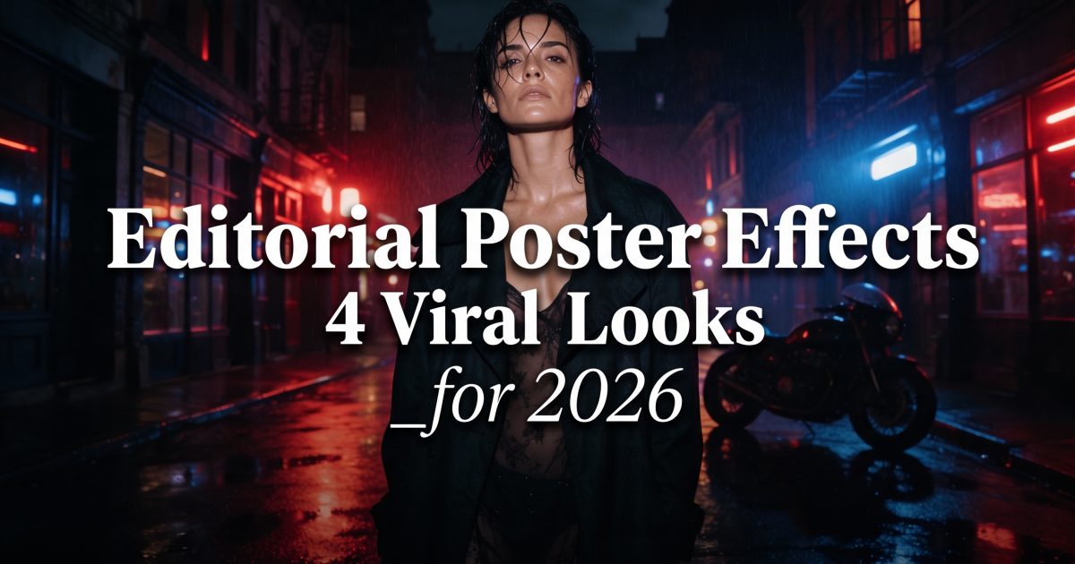Editorial Poster Effects: 4 Viral Looks for 2026