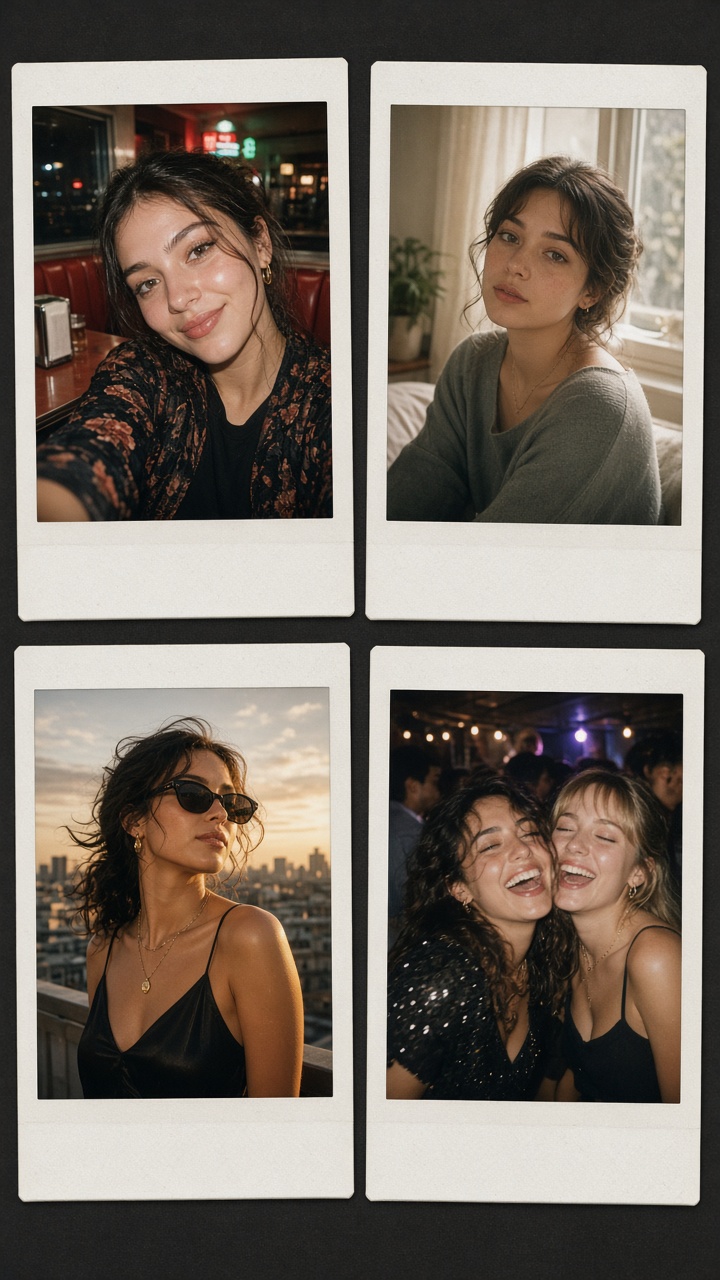 Soft instant film portrait effect