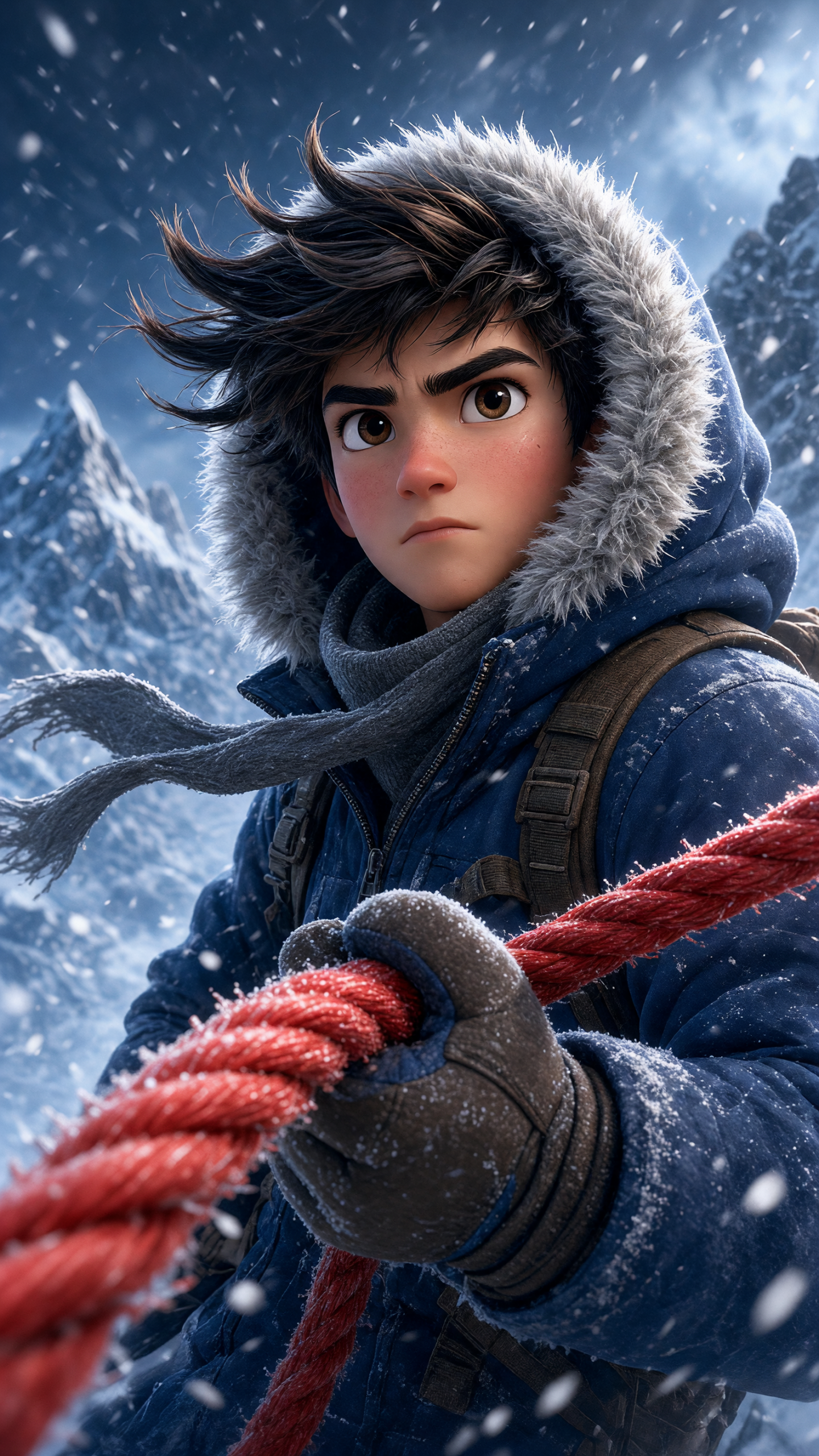 Rescue video effects frozen wilderness scene