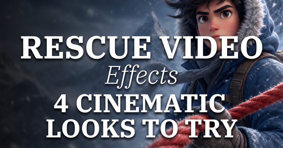 Rescue Video Effects: 4 Cinematic Looks to Try