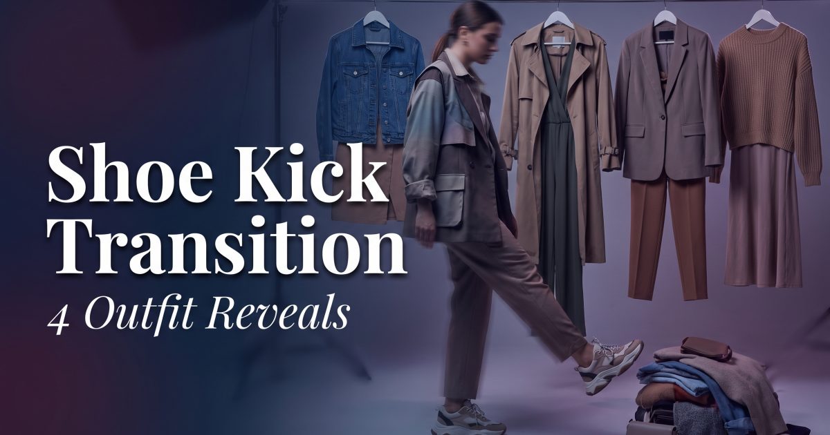 Shoe Kick Transition: 4 Easy Outfit Reveals