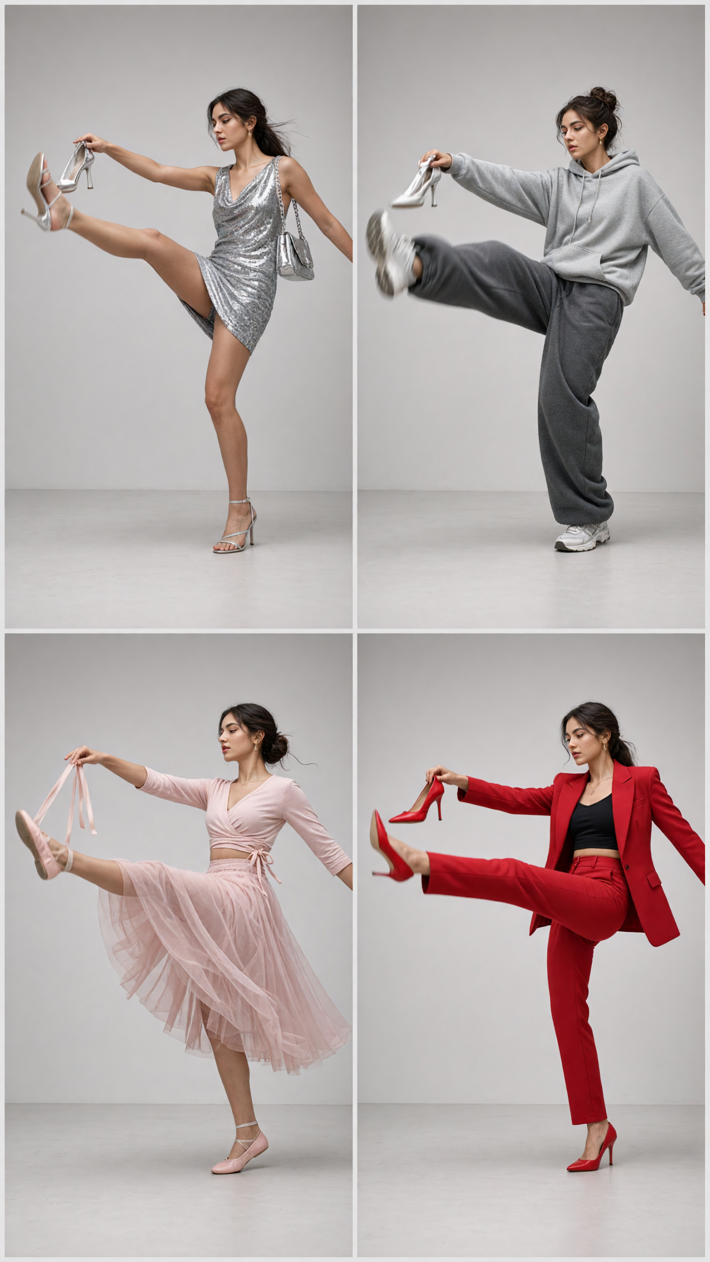 shoe kick transition balletcore outfit reveal